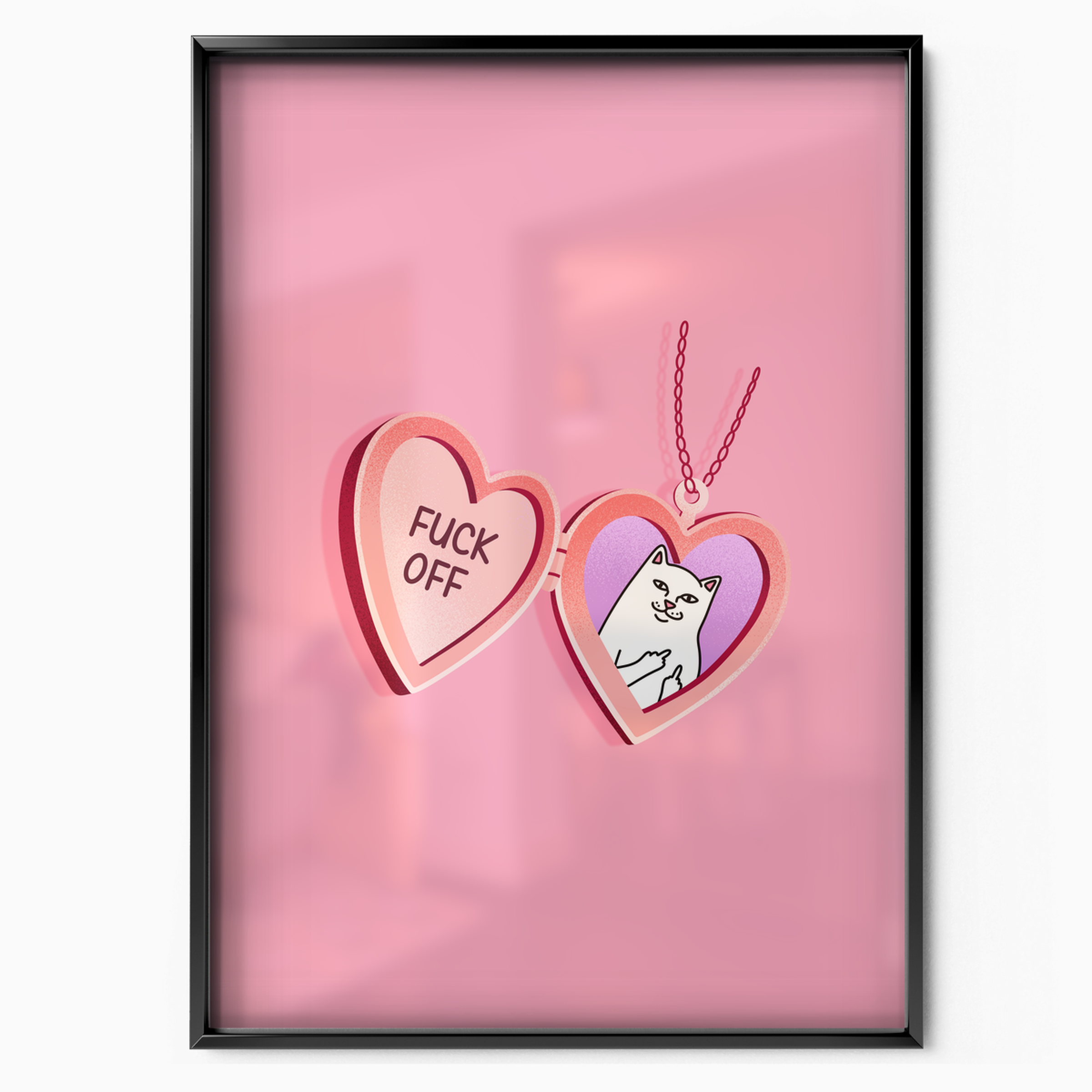 Fuck Off Heart Locket