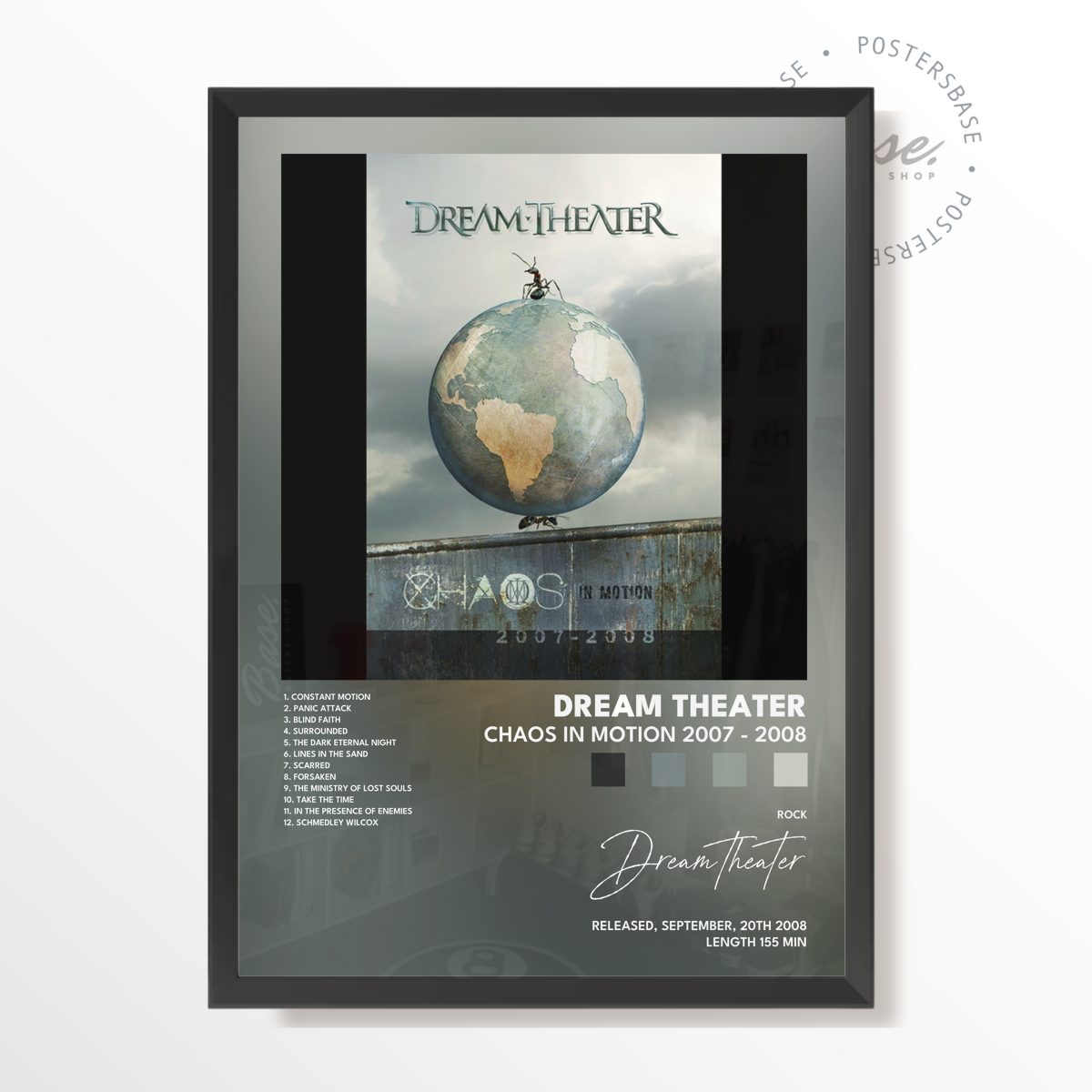 dream theater Chaos in Motion 2007 2008 poster