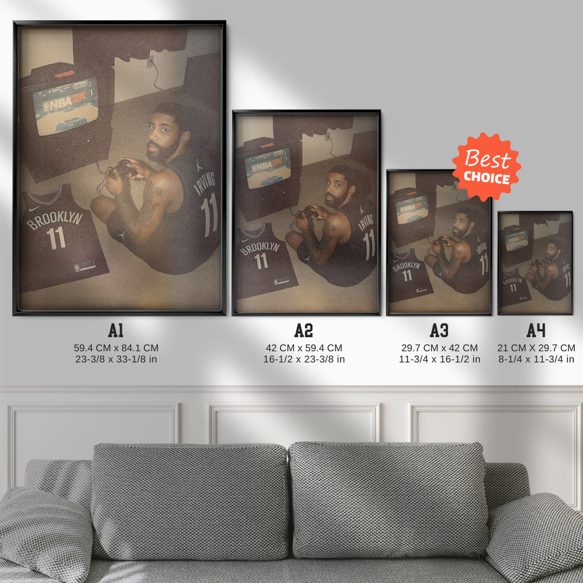 Kyrie Irving Brooklyn Nets Gamer Poster (#11)
