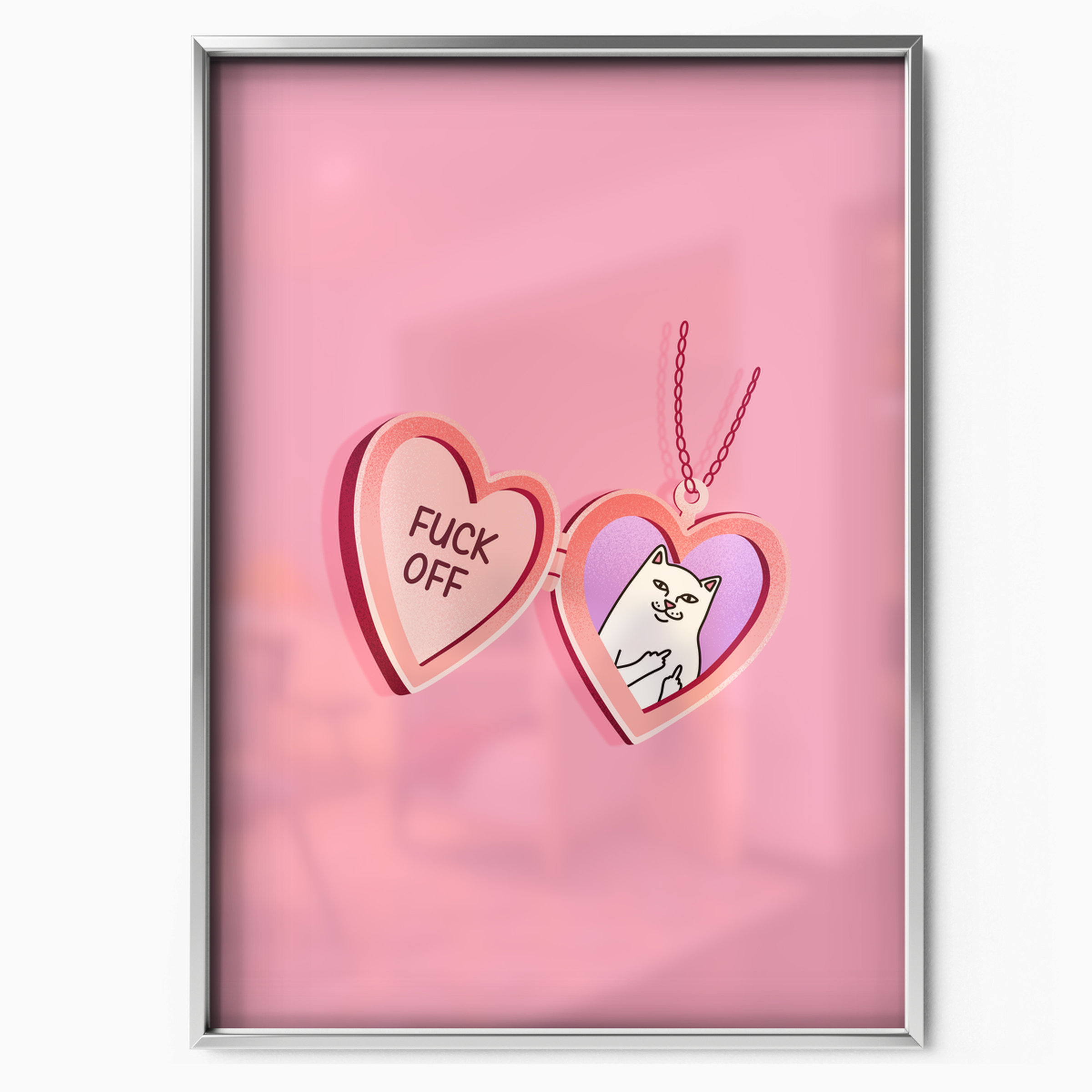 Fuck Off Heart Locket