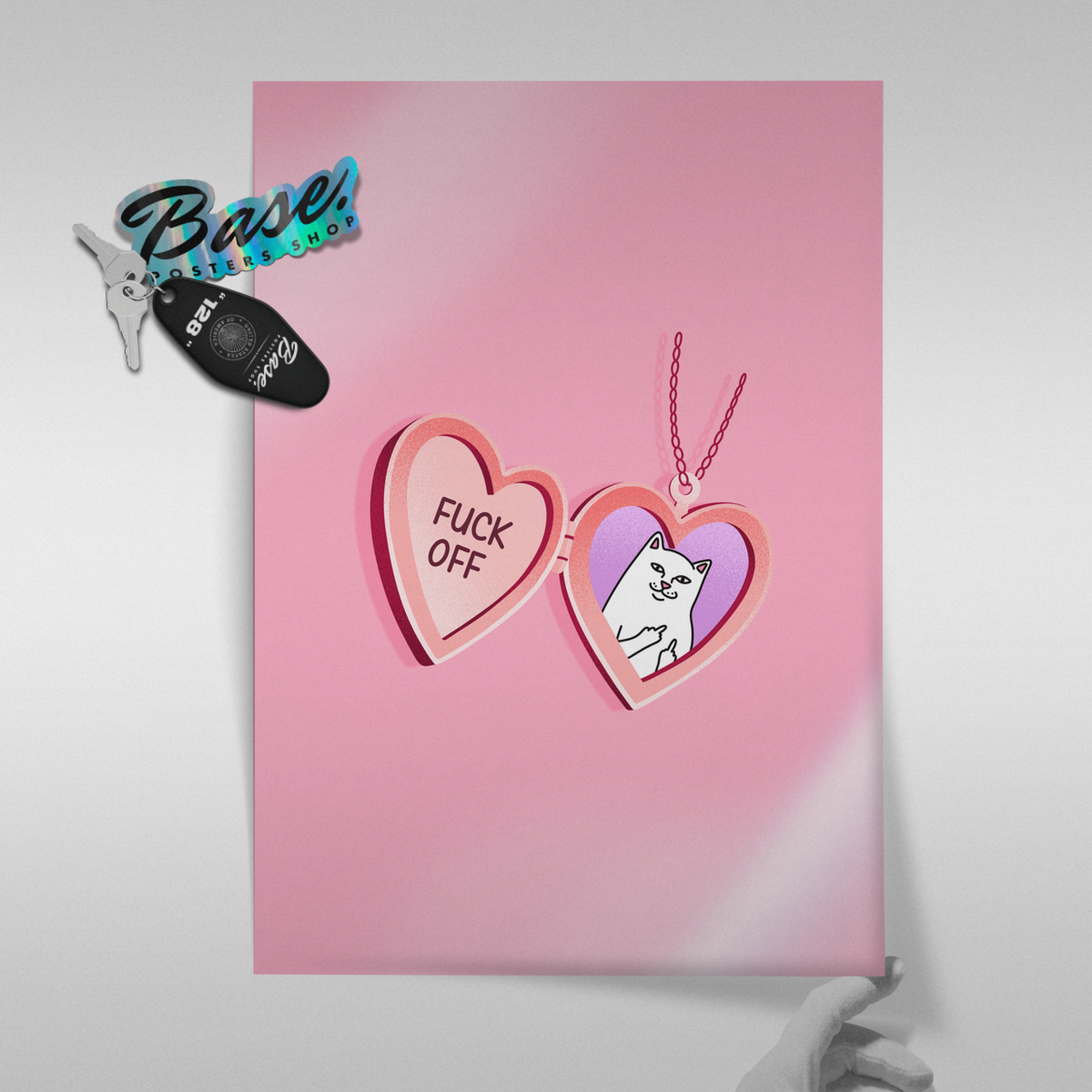 Fuck Off Heart Locket