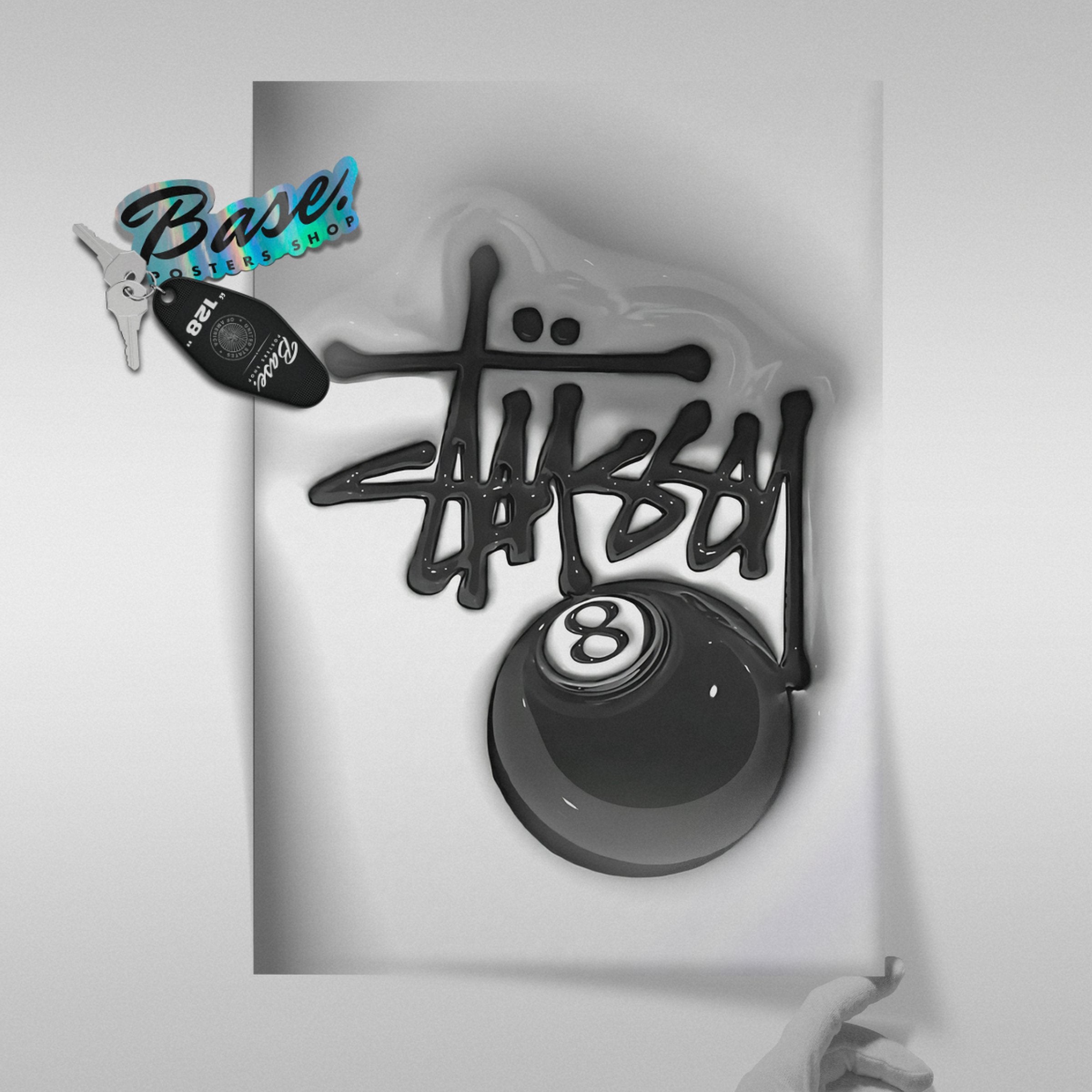 STÜSSY 8 BALL SLICK Poster - PostersBase® | Free Shipping
